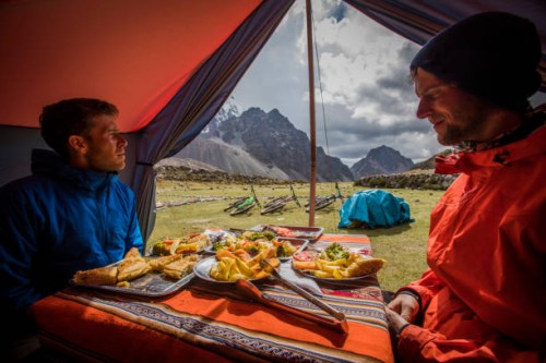 two mountain bikers on adventure. - food stock pictures, royalty-free photos & images