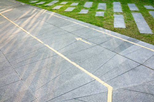 under the sun, grass pavers and roads. - garden decoration stock pictures, royalty-free photos & images