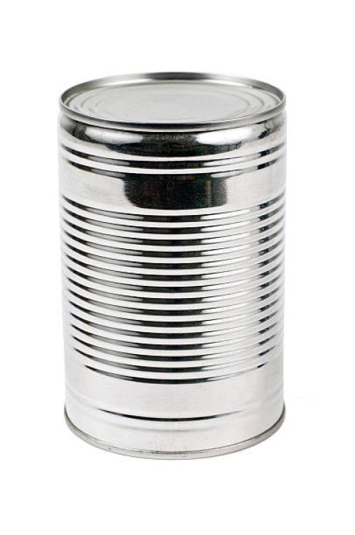 unlabelled tin can on a white background - food stock pictures, royalty-free photos & images