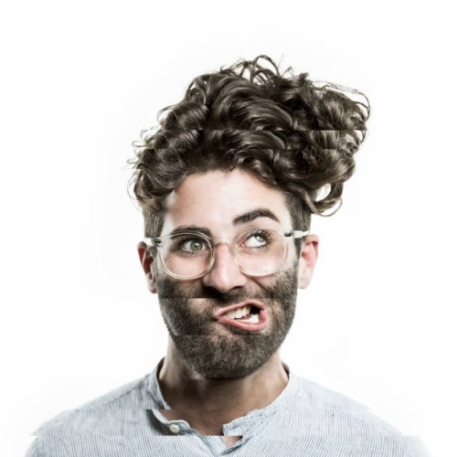 unrealistisches männergesicht mit vollbart und locken - computerbearbeitet - hairstyle stock pictures, royalty-free photos & images