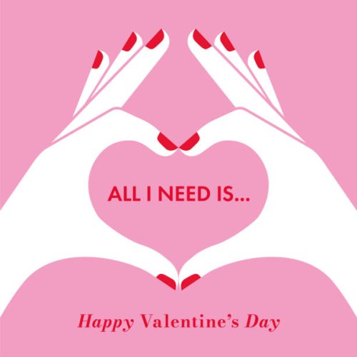 valentine's day card. female hands shaping a heart symbol on pink background. - nails art stock illustrations