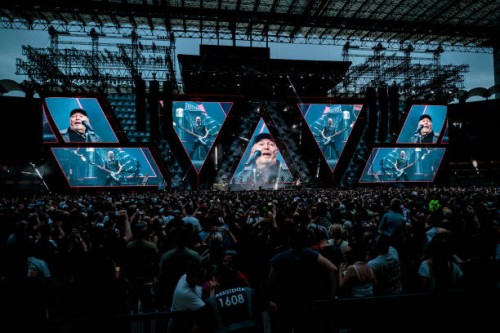 Vasco Rossi performs at Stadio San Siro on June 07, 2024 in Milan, Italy.