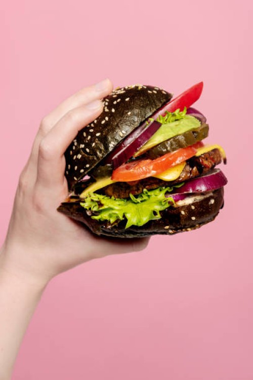 vegan burger - food stock pictures, royalty-free photos & images