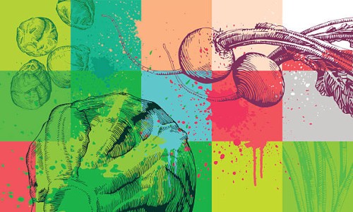 vegetable background - food stock illustrations