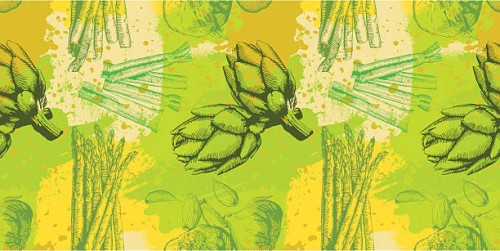 vegetable grunge design - food stock illustrations