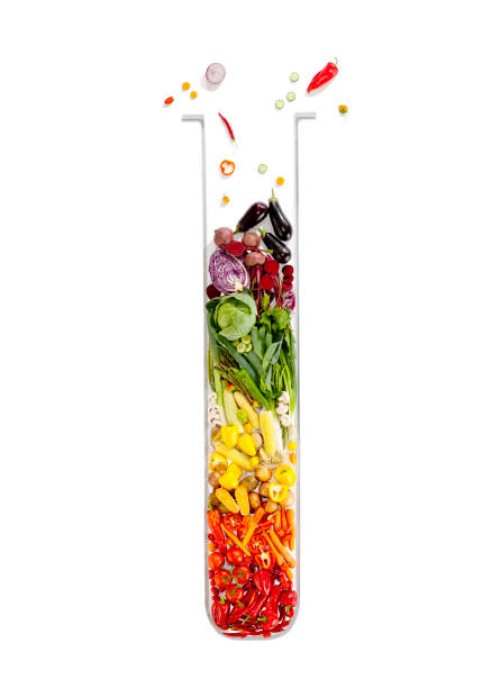 vegetables making the shape of a test tube - food stock pictures, royalty-free photos & images