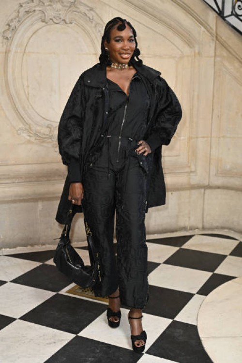 Venus Williams attends the Christian Dior Haute Couture Spring-Summer 2025 show as part of Paris Fashion Week on January 27, 2025 in Paris, France.