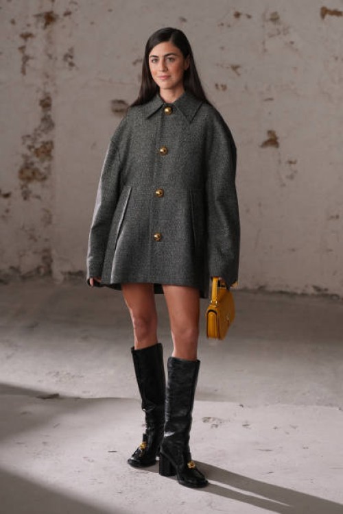 Vicky Motanari attends the AMI - Alexandre Mattiussi Menswear Fall-Winter 2025/2026 show as part of Paris Fashion Week on January 22, 2025 in Paris,...