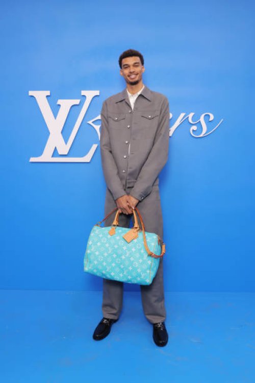 Victor Wembanyama attends the Louis Vuitton Menswear Spring/Summer 2025 show as part of Paris Fashion Week on June 18, 2024 in Paris, France.