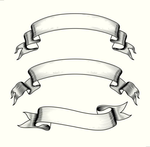 vintage ribbons - fashion stock illustrations