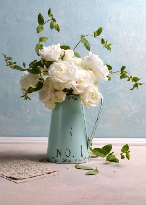 vintage white bouquet - home decoration stock pictures, royalty-free photos & images