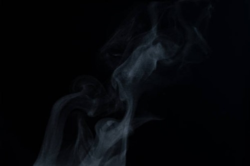 white natural steam smoke effect on solid black background with abstract blur motion wave swirl use for overlay in pollution, vapor cigarette, gas, dry ice, warm hot food, boil water smoke concepts - food stock pictures, roya