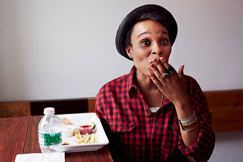 woman gasping in cafe - junk food stock pictures, royalty-free photos & images
