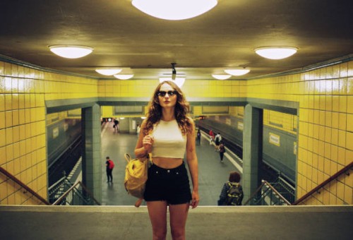 woman in sunglasses standing on platform of u-bahn in berlin - fashion stock pictures, royalty-free photos & images