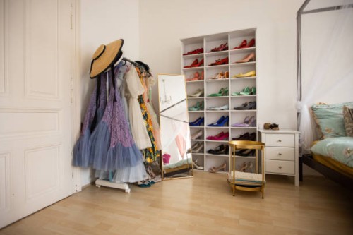 woman's bedroom - fashion stock pictures, royalty-free photos & images