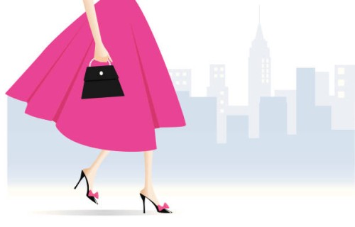 woman walking - fashion stock illustrations
