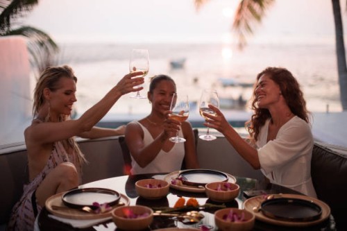 women loving life - food stock pictures, royalty-free photos & images