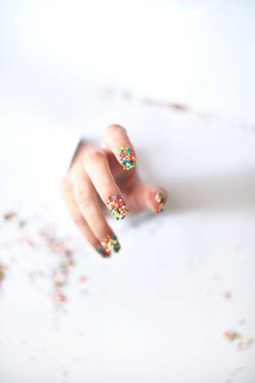 women's nails in easter pastry dressing. - nails art stock pictures, royalty-free photos & images