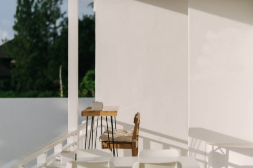 wooden chair and wooden table. - garden decoration stock pictures, royalty-free photos & images