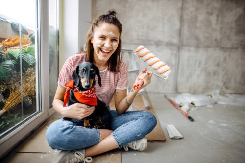 you appreciate things more when you worked for it - home decoration stockfoto's en -beelden