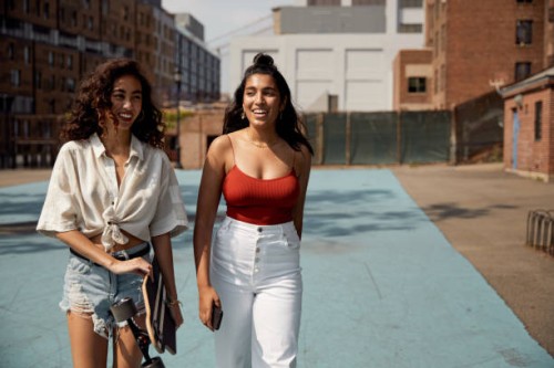 young females hanging out in city - fashion stock pictures, royalty-free photos & images