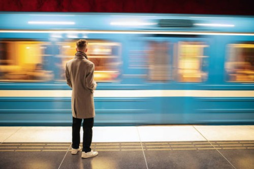young man in subway station - fashion stock pictures, royalty-free photos & images
