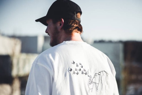 young man urban summer designer t-shirt fashion portrait - fashion stock pictures, royalty-free photos & images