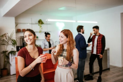 young people re-unite in cafe after lockdown - coffee stock pictures, royalty-free photos & images