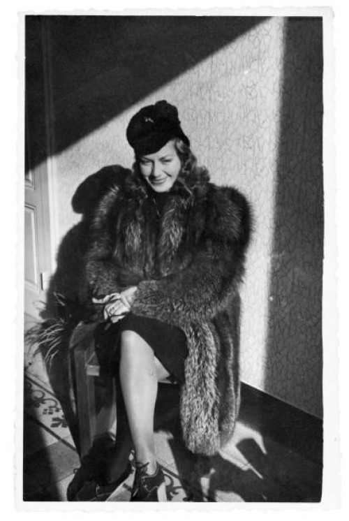 young woman in fur,1940.black and white. - fashion stock pictures, royalty-free photos & images