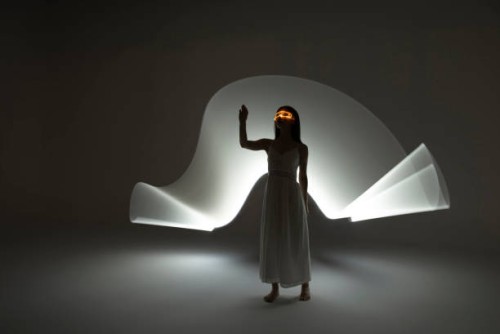 young woman wearing ar glasses - fashion stock pictures, royalty-free photos & images