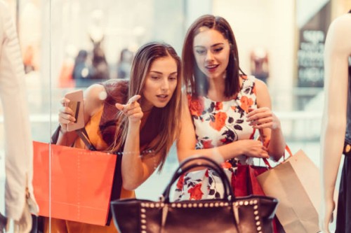 young women in the shopping mall - fashion stock pictures, royalty-free photos & images