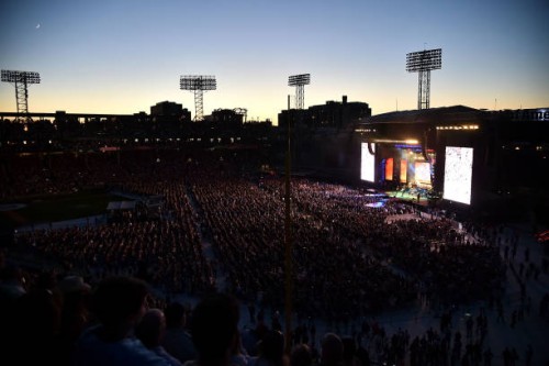 Zac Brown Band performs on stage during the "Down The Rabbit Hole" Tour in Boston at Fenway Park on June 15, 2018 in Boston, Massachusetts.