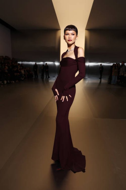 Zendaya attends the Fendi Haute Couture Spring/Summer 2024 show as part of Paris Fashion Week on January 25, 2024 in Paris, France.