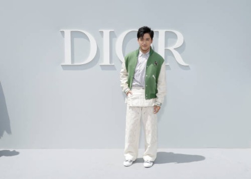 Zhou Guanyu attends the Dior Homme Menswear Spring/Summer 2024 show as part of Paris Fashion Week on June 23, 2023 in Paris, France.