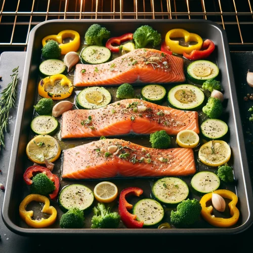 Salmon and Roasted Vegetables